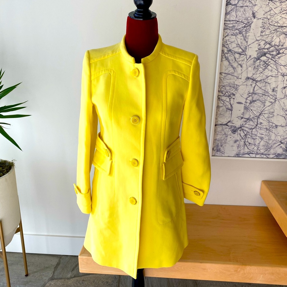 NWT- Emilio Pucci Single Breasted Yellow Coat